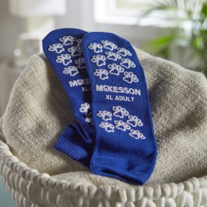 Slipper Socks McKesson Terries    X-Large Royal Blue Above the Ankle
