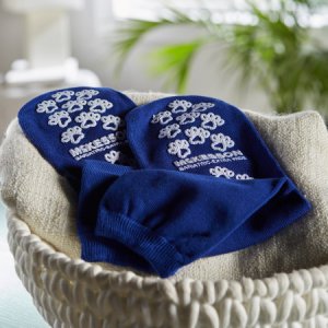 Slipper Socks McKesson Terries    Bariatric / Extra Wide Royal Blue Above the Ankle