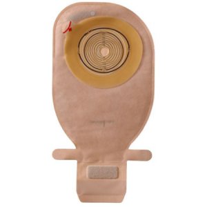 Colostomy Pouch Assura   One-Piece System 11-1/2 Inch Length 3/8 to 2-3/4 Inch Stoma Drainable Flat, Trim to Fit