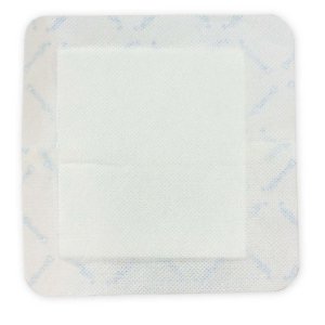 Adhesive Dressing DermaRite   Bordered Gauze 6 X 6 Inch Gauze Square White NonSterile