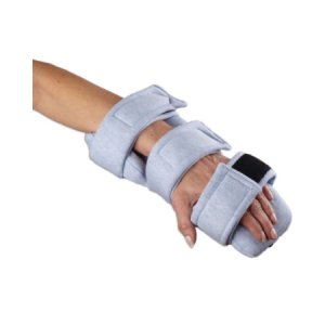 Hand Orthosis Rolyan   Kwik-Form    Plus Universal Aluminum / Foam Left or Right Hand Blue Medium, Regular