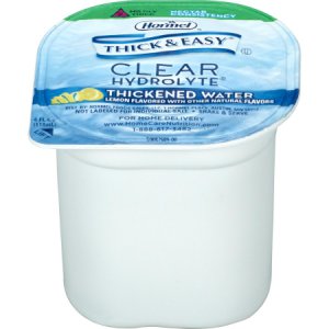 Thickened Water Thick & Easy   Hydrolyte   4 oz. Portion Cup Lemon Flavor Ready to Use Nectar Consistency