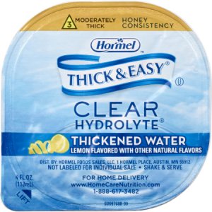 Thickened Water Thick & Easy   Hydrolyte   4 oz. Portion Cup Lemon Flavor Ready to Use Honey Consistency