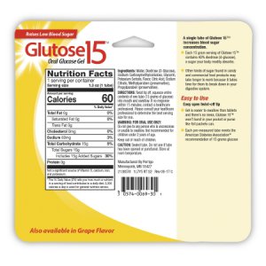 Glucose Supplement Glutose 15    3 per Pack Gel Lemon Flavor