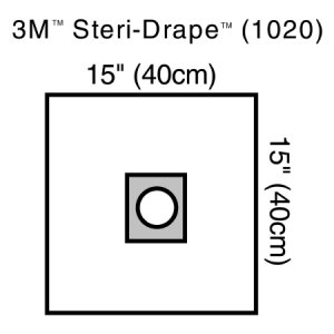 EENT Drape 3M    Steri-Drape    Small Drape with Aperture 15 W X 15 L Inch Sterile