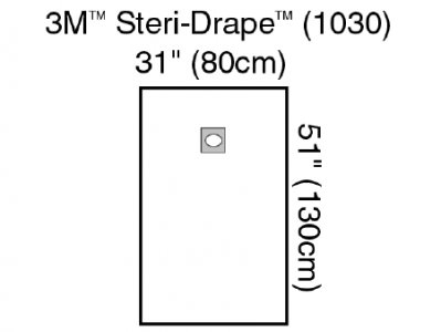 EENT Drape 3M    Steri-Drape    Aperture Drape 31 W X 51 L Inch Sterile