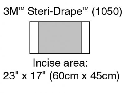 Surgical Drape 3M    Steri-Drape    Large Incise Drape 17 W X 23 L Inch Sterile