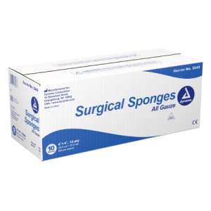 Gauze Sponge Dynarex   Gauze 12-Ply 4 X 4 Inch Square NonSterile