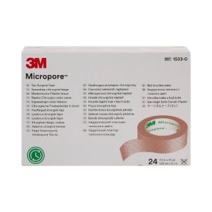 Medical Tape 3M    Micropore    Easy Tear Paper 1/2 Inch X 10 Yard Tan NonSterile