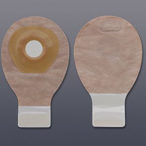 Ostomy Pouch Premier    One-Piece System 7 Inch Length, Mini 1-3/8 Inch Stoma Drainable Flat