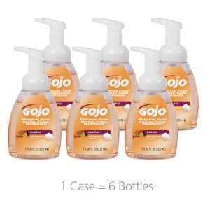 Antibacterial Soap GOJO   Premium Foaming 7.5 oz. Pump Bottle Fresh Fruit Scent
