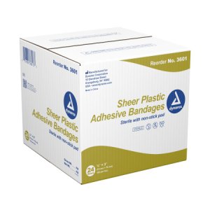 Adhesive Strip Dynarex   3/4 X 3 Inch Plastic Rectangle Tan Sterile
