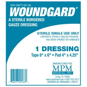 Adhesive Dressing WoundGard   6 X 6 Inch Gauze Square White Sterile