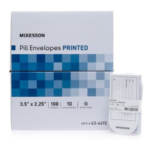 Pill Envelope McKesson White 2-1/4 X 3-1/2 Inch