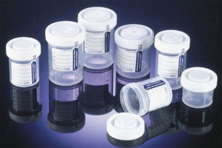 Specimen Container Samco    Narrow-Mouth Bio-Tite    48 mm Opening 90 mL (3 oz.) Screw Cap Patient Information Sterile
