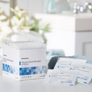 Gauze Sponge McKesson Cotton 8-Ply 2 X 2 Inch Square Sterile