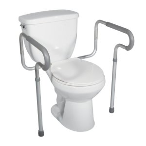 Toilet Safety Rail drive    White / Gray Aluminum
