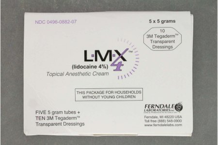 Topical Pain Relief LMX   4 Plus   4% Strength Lidocaine Cream 0.17 oz.