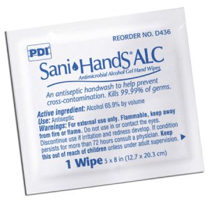 Hand Sanitizing Wipe Sani-Hands   100 Count Ethyl Alcohol Wipe Individual Packet