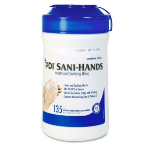 Hand Sanitizing Wipe Sani-Hands   135 Count Ethyl Alcohol Wipe Canister