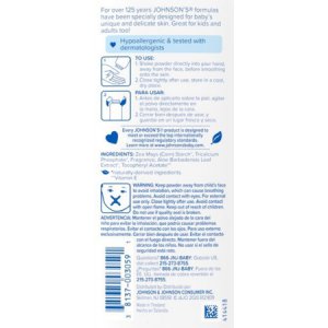 Baby Powder Johnson's   15 oz. Fresh Scent Bottle with Dispensing Cap Cornstarch / Aloe / Vitamin E