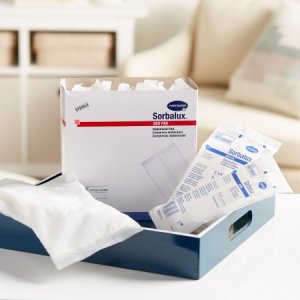 Abdominal Pad Sorbalux   ABD Nonwoven Cellulose 1-Ply 5 X 9 Inch Rectangle Sterile