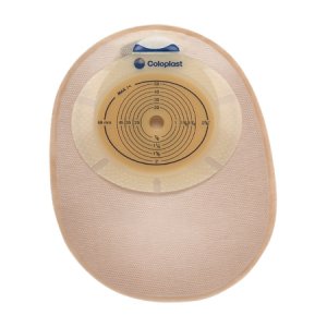 Ostomy Pouch SenSura   One-Piece System 8-1/2 Inch Length, Maxi 3/8 to 3 Inch Stoma Closed End Flat, Trim to Fit