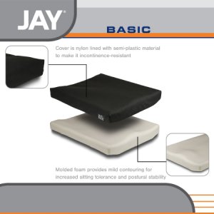 Seat Cushion Jay   Basic 18 W X 16 D X 2-1/2 H Inch Foam