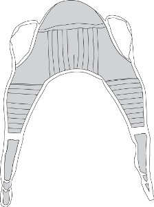 Seat U Sling 4 or 6 Point With Head Support Straps - Attached Large 500 lbs. Weight Capacity