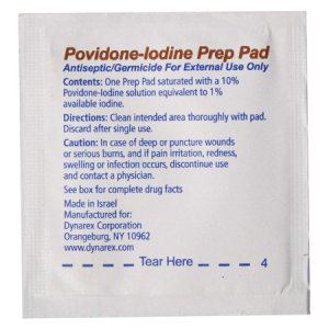 PVP Prep Pad Dynarex   10% Strength Povidone-Iodine Individual Packet Medium NonSterile
