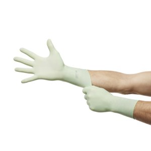 Surgical Glove GAMMEX   Non-Latex PI Green Size 7 Sterile Polyisoprene Standard Cuff Length Smooth with Micro-Texture Light Green Chemo Tested