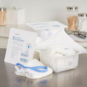 Surgical Laparotomy Sponge McKesson X-Ray Detectable Cotton 18 X 18 Inch 5 Count Hard Pack Sterile