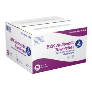 Personal Wipe Dynarex   Individual Packet BZK (Benzalkonium Chloride) Scented 100 Count