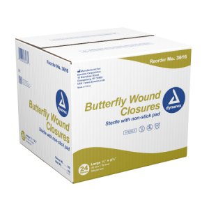 Skin Closure Strip Secure Strip    1/2 X 2-3/4 Inch Plastic Butterfly Closure White