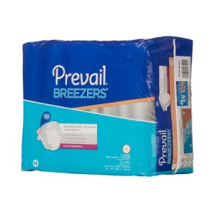 Unisex Adult Incontinence Brief Prevail   Breezers   X-Large Disposable Heavy Absorbency