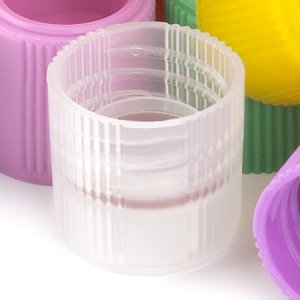 Tube Closure Polypropylene Screw Cap with Silicone Washer Natural For Sample Tubes with External Threads NonSterile