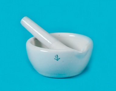 Mortar and Pestle HCL   Hand Operated White