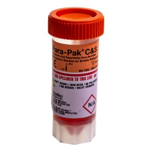 Stool Specimen Container Para-Pak   Single-Vial C and S 15 mL Fill (0.5 oz.) Screw Cap with Sampling Device NonSterile