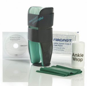 Ankle Sprain Management Kit Air-Stirrup   Universe    Includes: Air-Stirrup* Universe* Ankle Brace, Ankle Wrap, Cold Pack, Exercise Band, Instructional DVD and Booklet