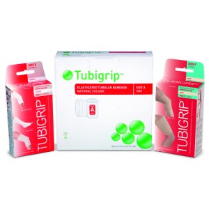 Elastic Tubular Support Bandage Tubigrip   3-1/2 Inch X 11 Yard Large Ankle / Medium Knee / Small Thigh Standard Compression Pull On Natural Size E NonSterile