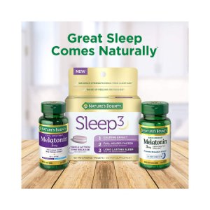 Natural Sleep Aid Nature's Bounty   180 per Bottle Tablet 1 mg Strength