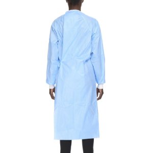 Non-Reinforced Surgical Gown with Towel Halyard Basics Large Blue Sterile Disposable