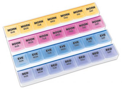 Pill Organizer Mediplanner   Standard Size 7 Day 4 Dose