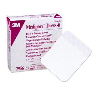 Dressing Retention Tape with Liner 3M    Medipore    Dress-It Pre-Cut Pad Soft Cloth 5-7/8 X 5-7/8 Inch White NonSterile