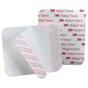 Dressing Retention Tape with Liner 3M    Medipore    Dress-It Pre-Cut Pad Soft Cloth 5-7/8 X 5-7/8 Inch White NonSterile