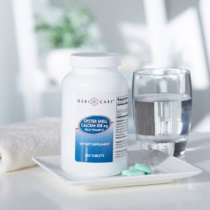 Joint Health Supplement Geri-Care   Oyster Shell 200 IU - 500 mg Strength Tablet 250 per Bottle