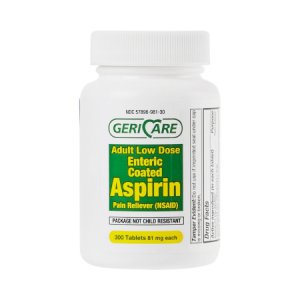 Pain Relief Geri-Care   81 mg Strength Aspirin Tablet 300 per Bottle