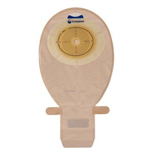 Ostomy Pouch SenSura   EasiClose    One-Piece System 11-1/2 Inch Length, Maxi 1-3/8 Inch Stoma Drainable Flat, Pre-Cut