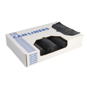 Trash Bag Heritage    60 gal. Black Reprocessed Resin 1.5 mil 38 X 58 Inch Star Seal Bottom Flat Pack