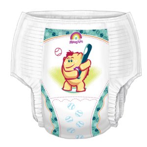 Male Youth Training Pants Curity    Pull On with Tear Away Seams Large Disposable Heavy Absorbency